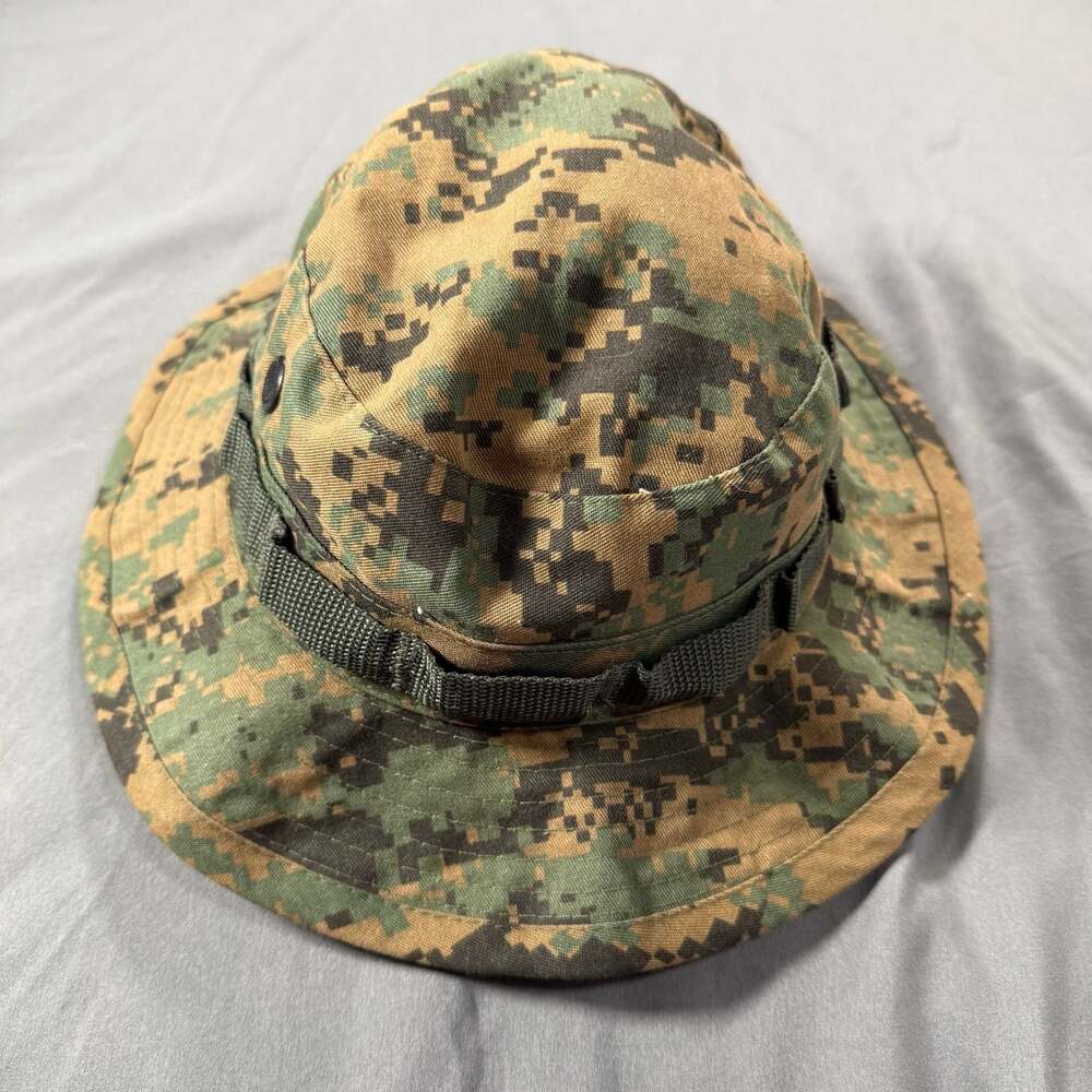 Military Surplus USMC MARPAT Woodland Digital Boonie Hat Size 7.5